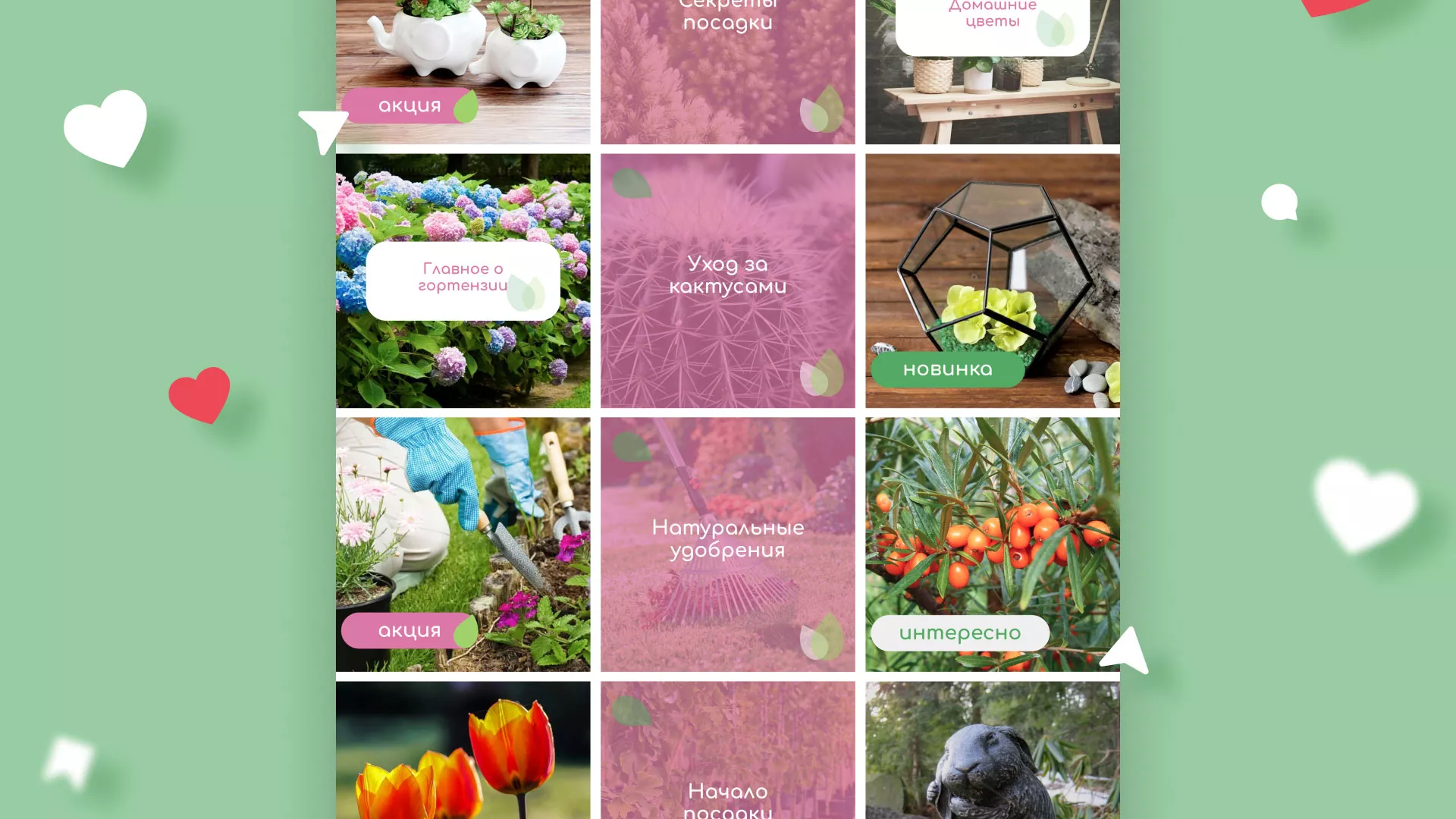 Разработка оформления профиля Instagram для магазина «Floraint» в Луховицах